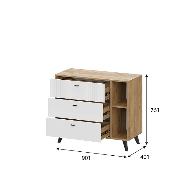 Комод 3 ящика Милан фото 1