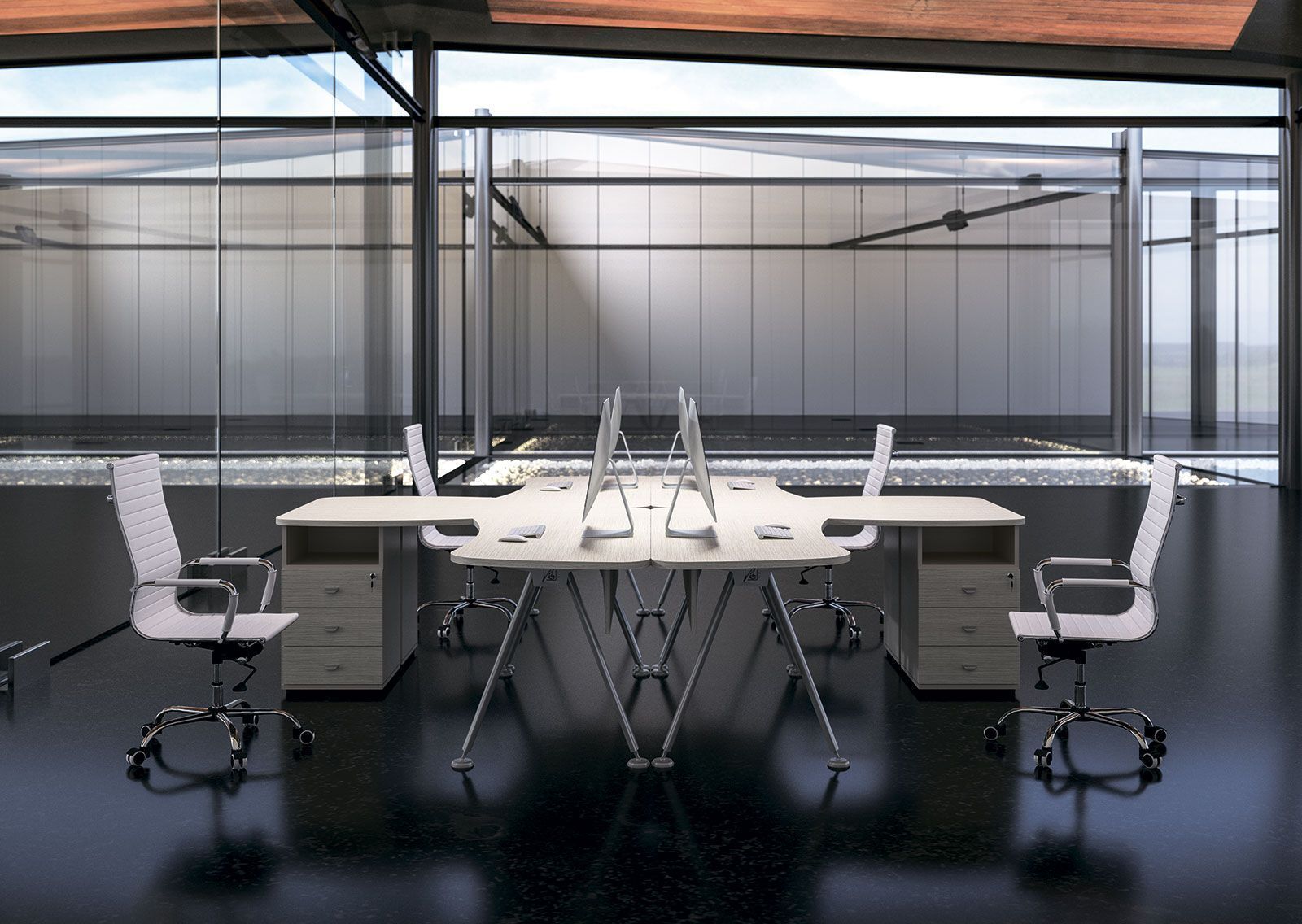 Стол прямой на металлокаркасе Гамма фото 4