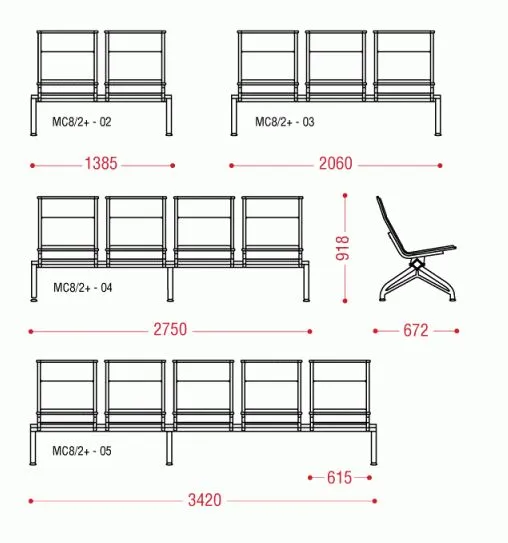 Трехместная секция Aero plus БП фото 2