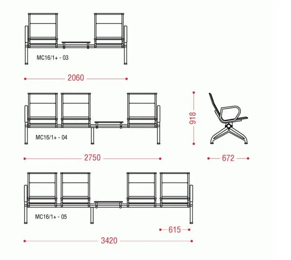 Пятиместная секция Aero plus 2П со столиком фото 2